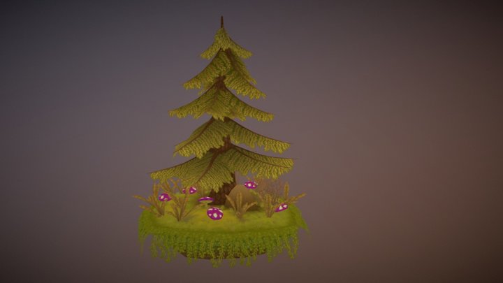 Tree Diorama 3D Model