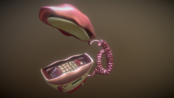 Y2K Bratz Phone Radio Clock 3D Model