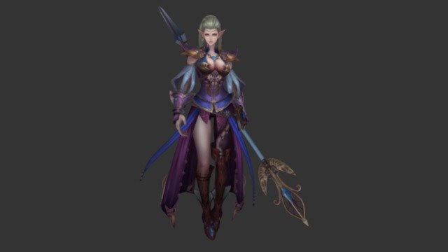 [Age of Dawn] Elf Sorceress 3D Model