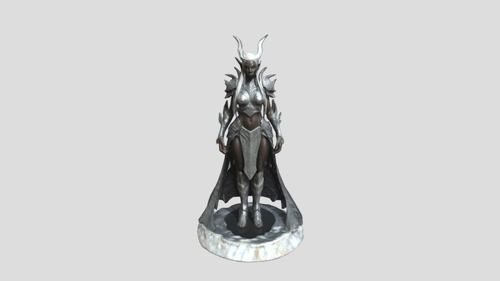 fantasy dark elven warrior 3D Model