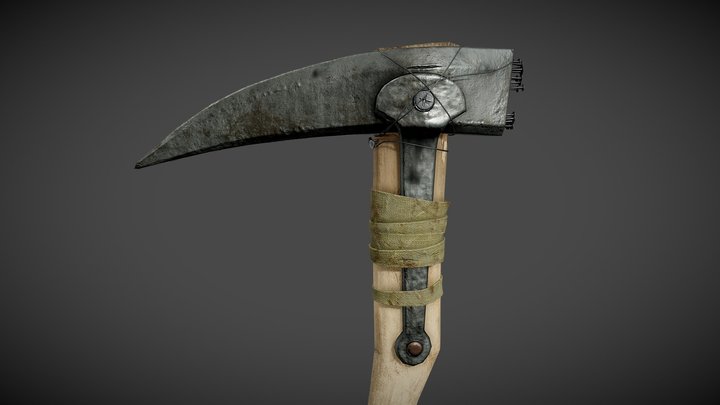 Improvised Pickaxe – Survival Game Asset 3D Model