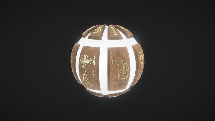 Futuristic Egyptian Sphere 3D Model