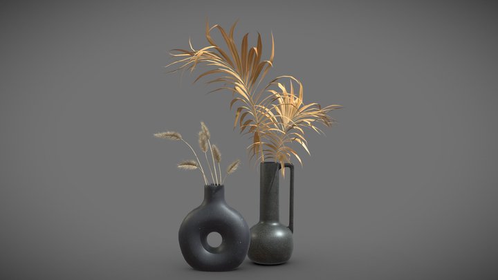 Dark Vases 3D Model