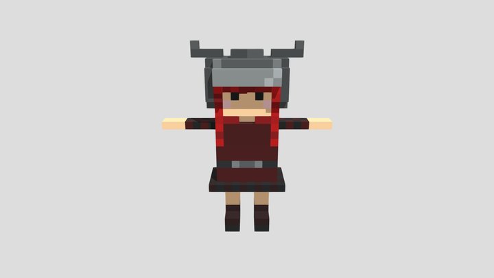 Viking Girl 3D Model