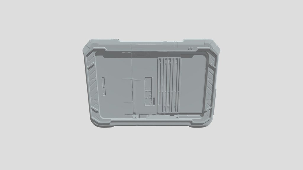 Rugged laptop rear view