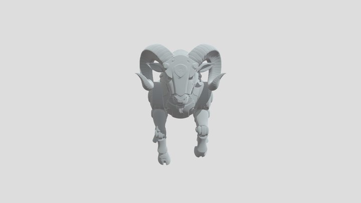 Copperhorn Mecha Ram 3D Model