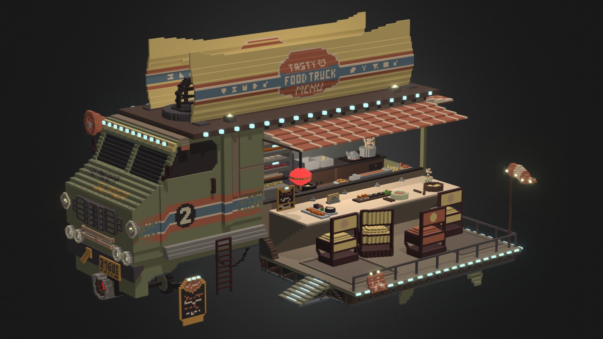 Flying Food Truck 3D model by pietraszko.luiza [0bae5c0] Sketchfab