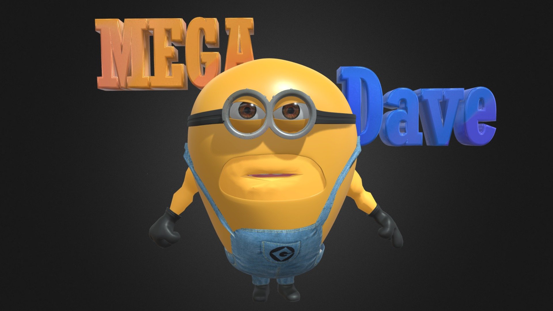 mega Minion dave - 3D model by yd 3d art (@yd3dart) [0bae9b2] - Sketchfab