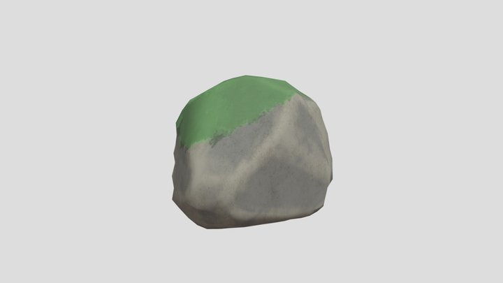 Low Poly Rock 3D Model