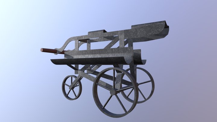 12" Shell Cart 3D Model