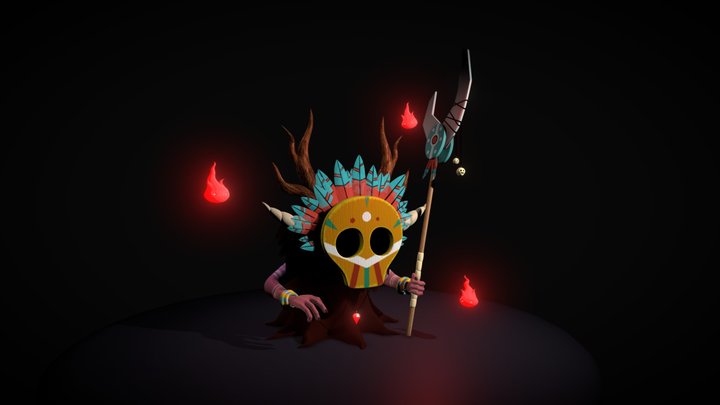 Mysterious shaman 3D Model