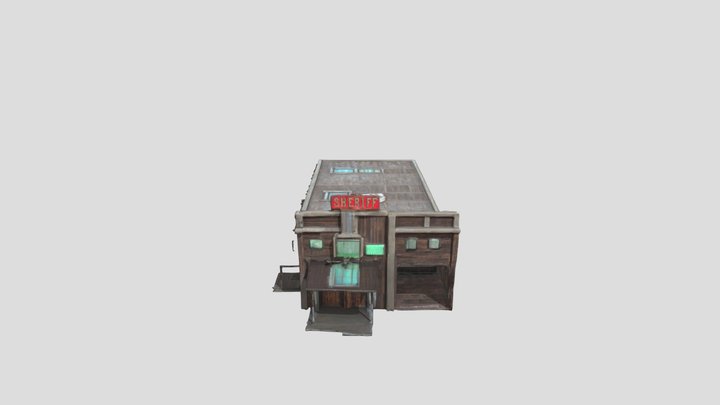 Sheriff's Office at Dusk 3D Model