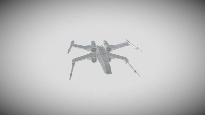 X-wing 1-4mm 3D Model