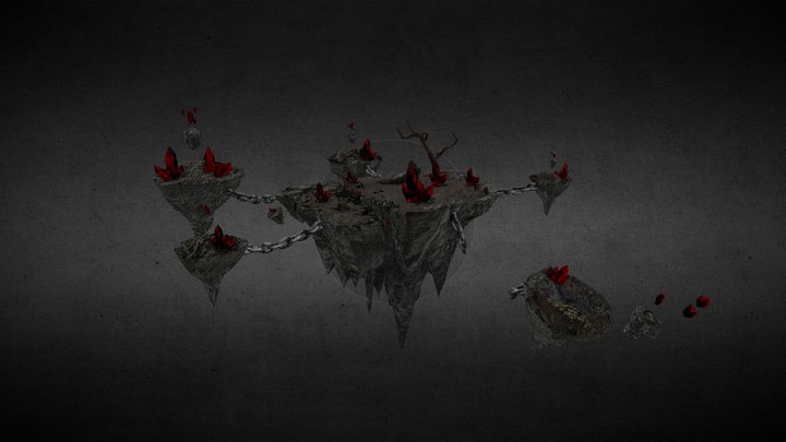 Floating Island Map 3D Model