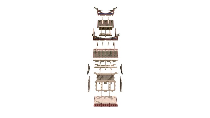 彩色城隍廟 FBX 3D Model