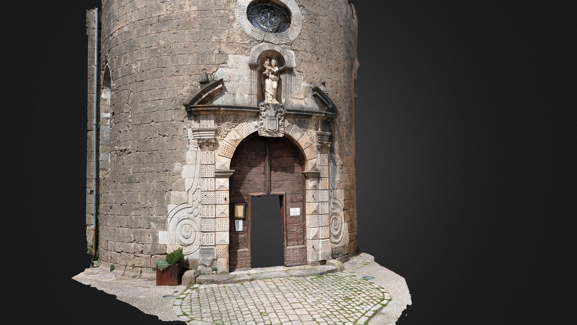 Portail église SainteEulalie de Cernon Download Free 3D model by