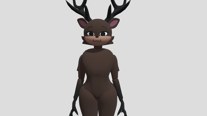 99 Nights in the forest Fem deer rigged 3D Model