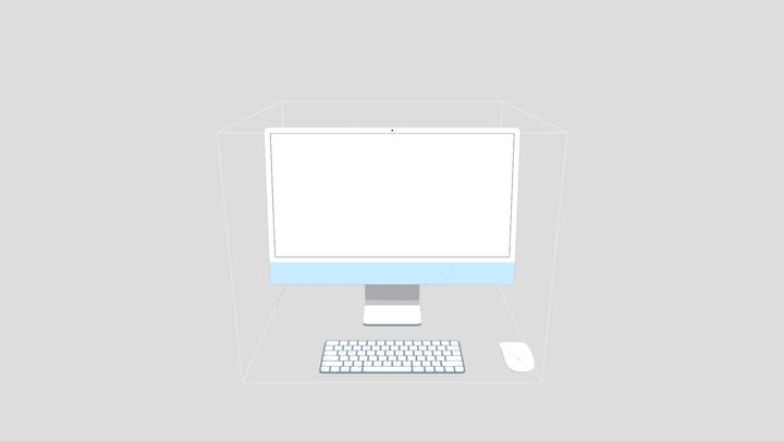 Imac24 Blue 3D Model