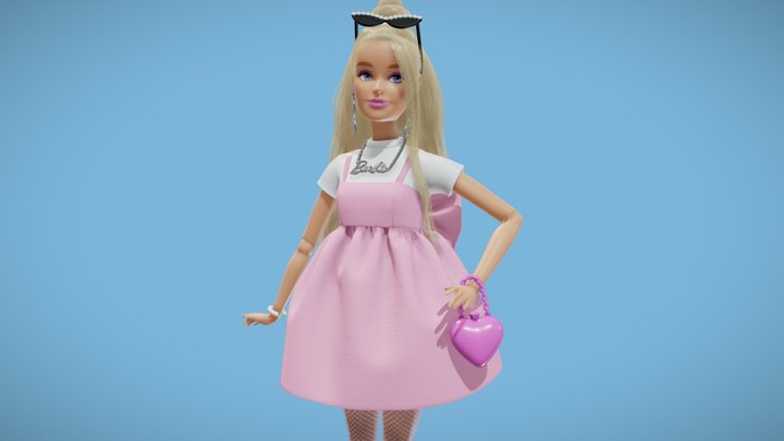 Barbie Deluxe Style Doll 3D Model
