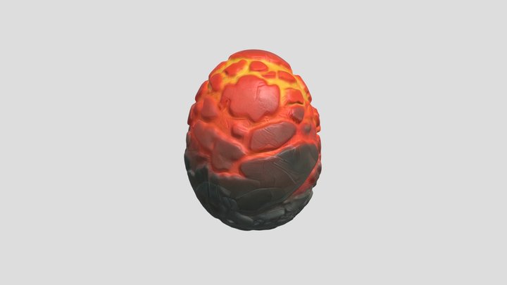 Flame Egg by Tripo 3D Model