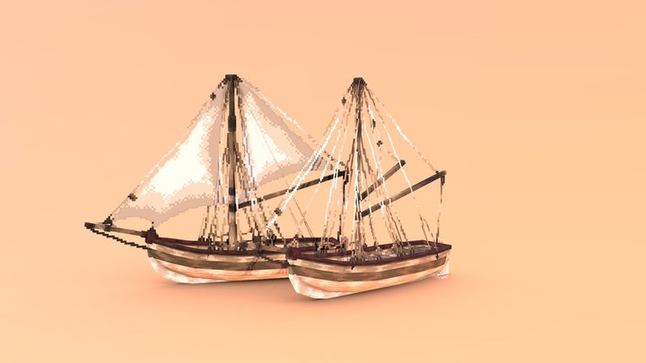 Longboat 3D Model