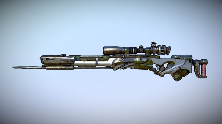 Sci-Fi Sniper-Rifle 3D Model