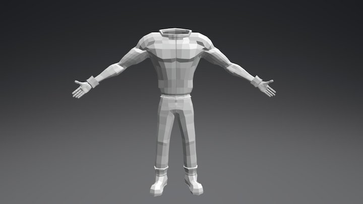 Man's Body Low poly 3D Model