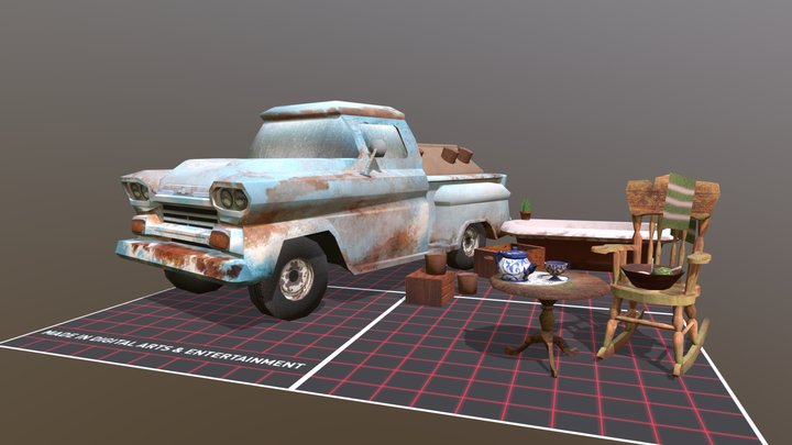 DAE 5 Finished Props - Grandma's House 3D Model