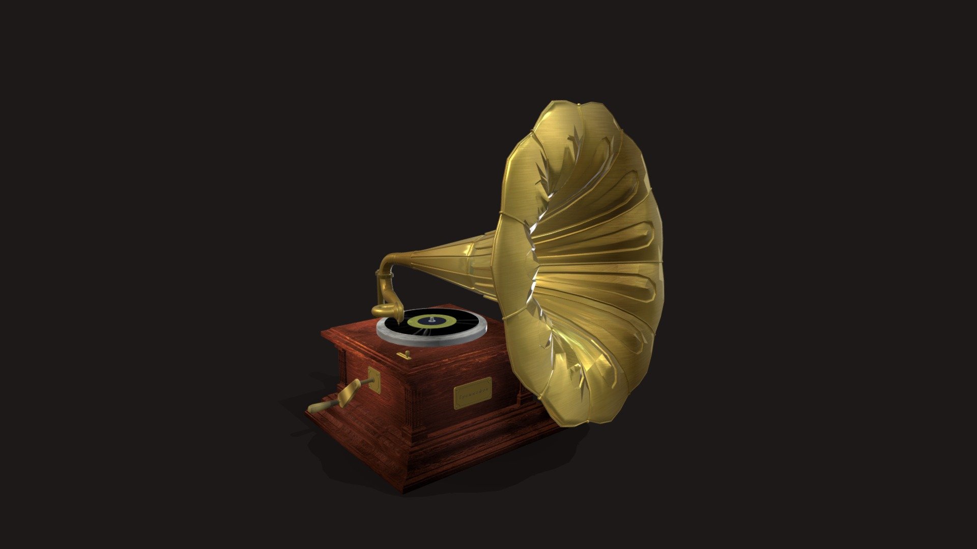 Gramophone (Simple model) - 3D model by GlobalRiseGroup [0bbf452 ...