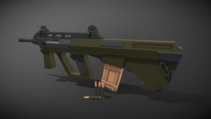 AUG-Assault Rifle 3D Model