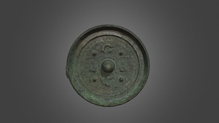 斜縁同向式神獣鏡 3D Model