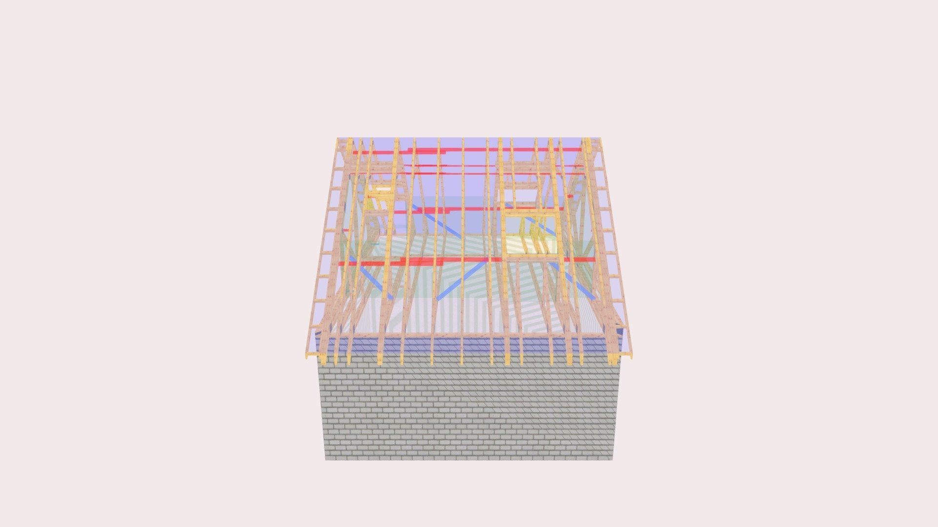 6401B Web Project Dev - Attic Garage Rafter View - 3D model by Muir ...