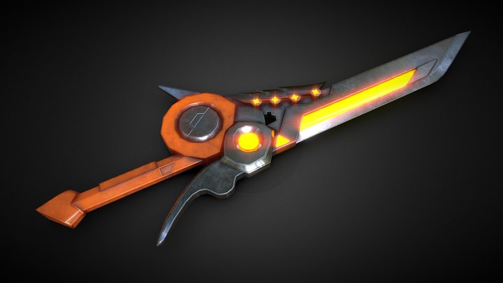 Sci-Fi Mecha Broadblade 3D Model