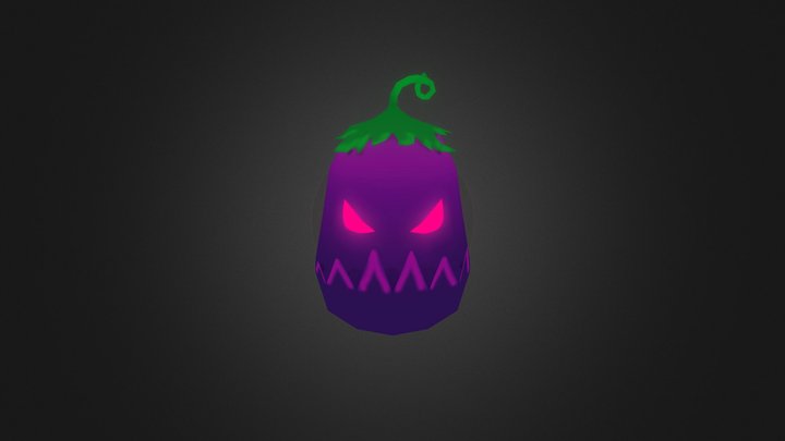 Eggplant Monster - KritterQuest Game 3D Model