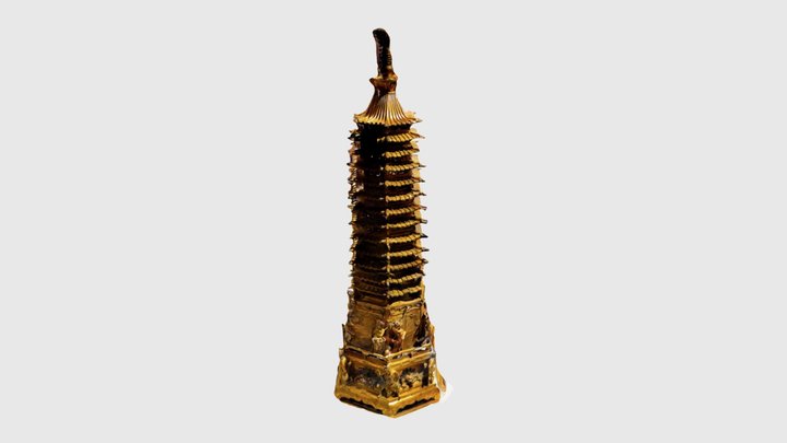 故宮-青銅鎏金佛塔(Bronze Gilt Pagoda) 3D Model