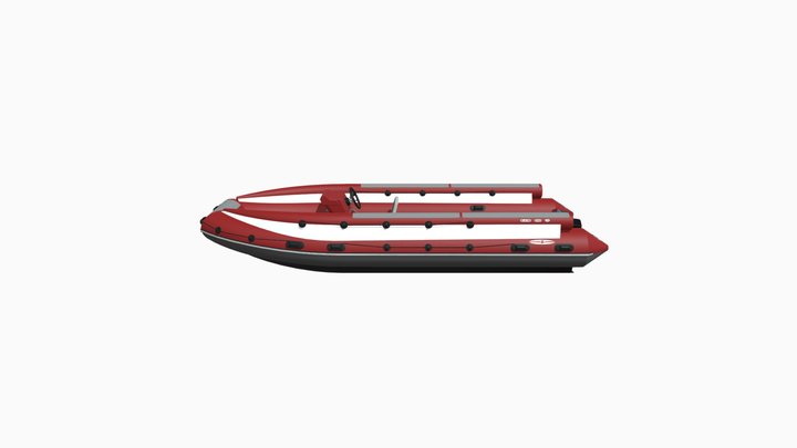 RIB JET 5500 EXTREME LUX RED 3D Model