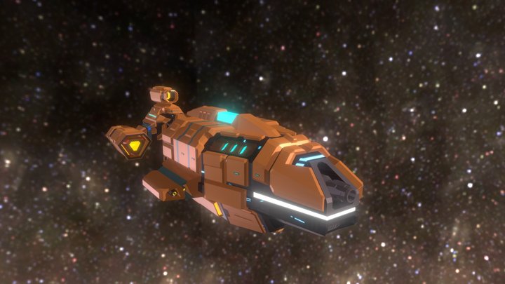 Starship SpaceGuppy 3D Model