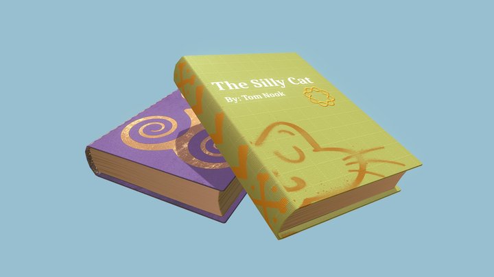 Purple Book & Green Book 3D Model