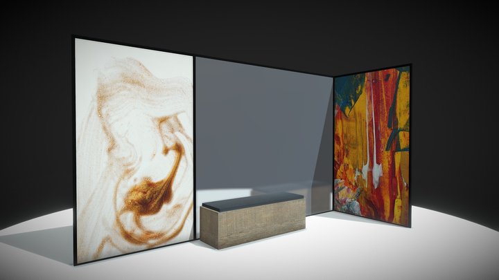 Gallery Art didplay system 3D Model