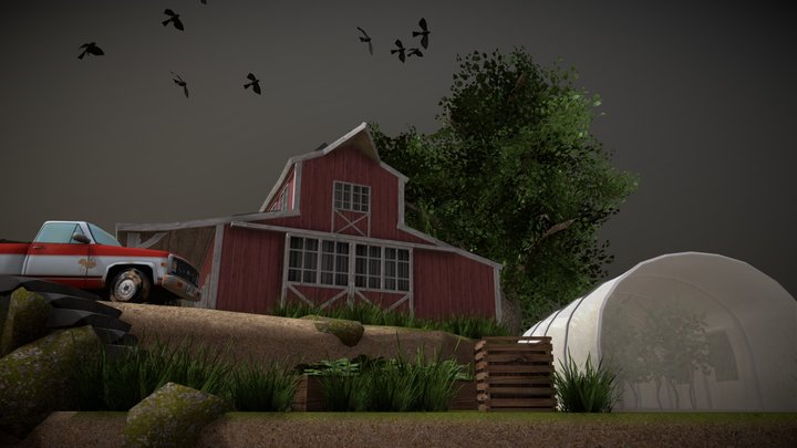 [DAE] Nebraskan Small Farm Diorama 3D Model