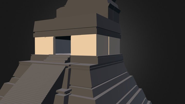 Temple Maya Tikal 1 3D Model
