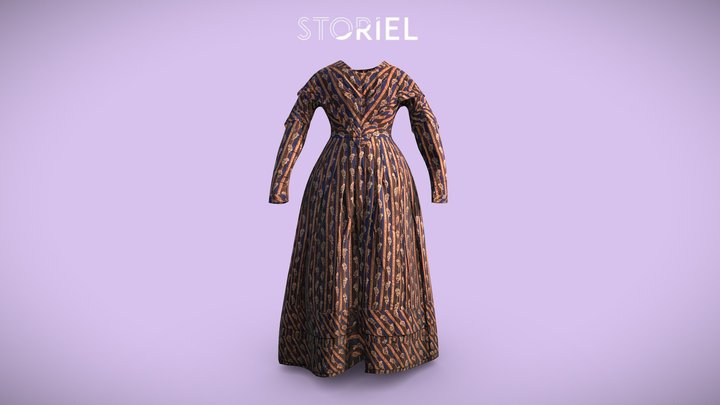 Gwisg Bersli / Paisley dress 3D Model