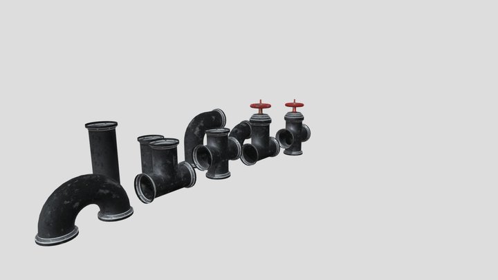 Procedural Pipes pack 3D Model