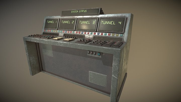 Post-ap control desk 3D Model