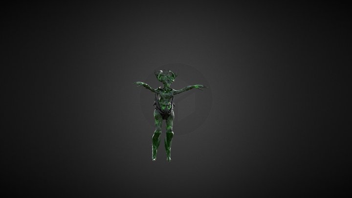 Native Warrior from Planet Ifer 3D Model