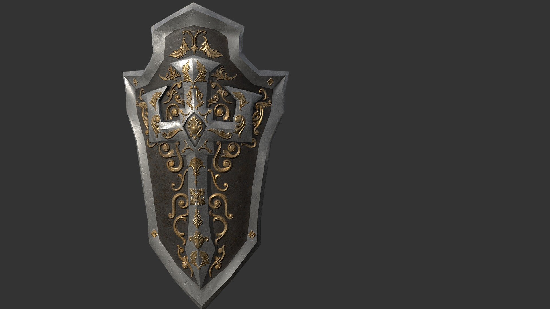 Ornamental Templar Shield - 3D model by xwing114 [0bcaf13] - Sketchfab