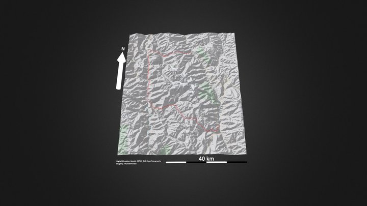 梅里外转_等高地图 – Gratis 3D-model STL