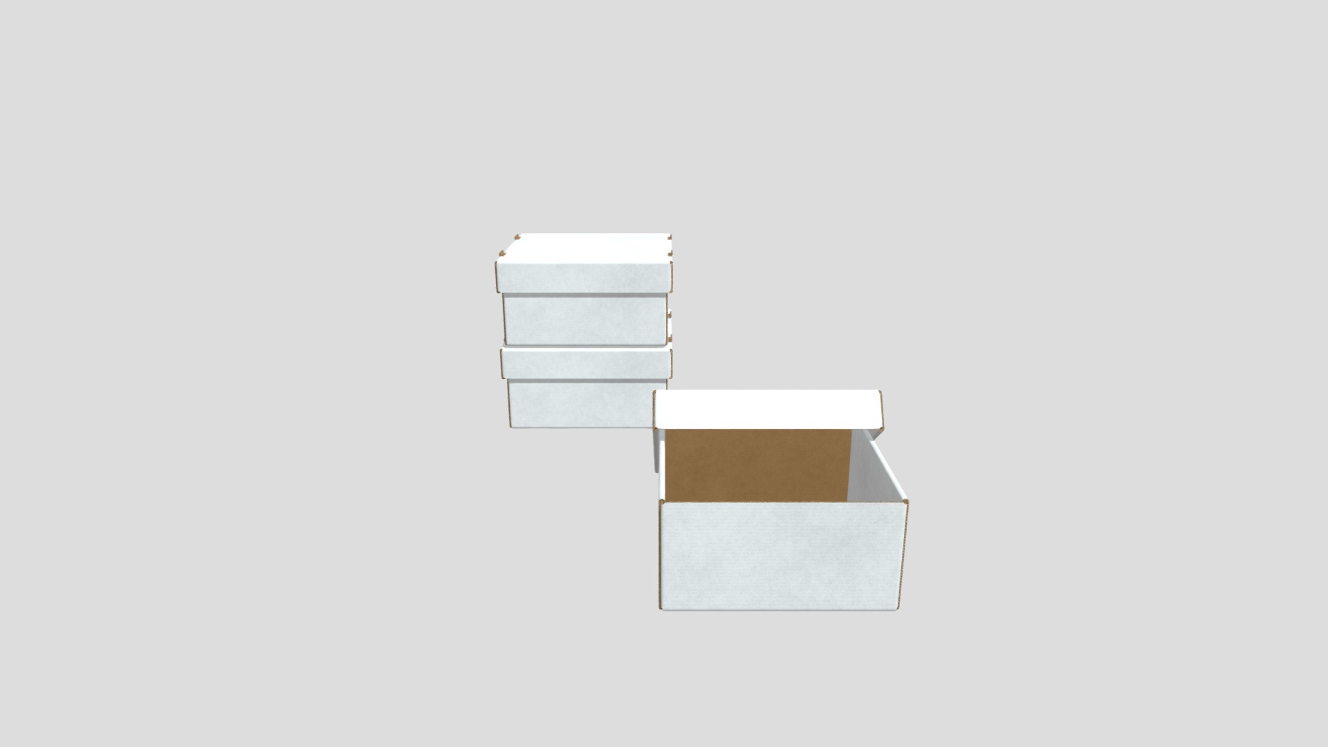 3D model Cardboard Boxes - This is a 3D model of the Cardboard Boxes. The 3D model is about text.