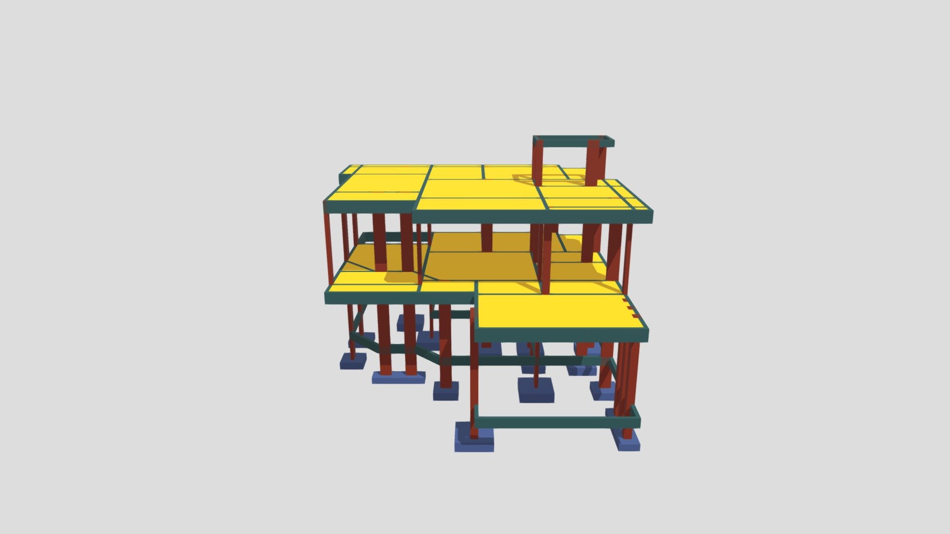 ESTRUTURA 3D  DE UMA CASA- TIPO SOBRADO
