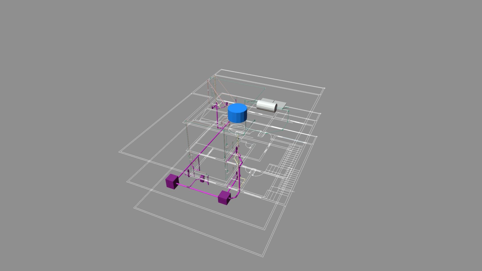 Projeto Hidráulico do Curso QiBuilder — Sketchfab embed 3D viewer